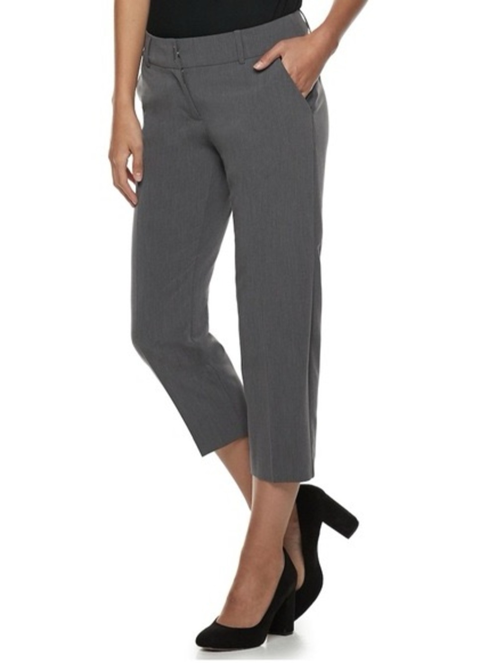 Apt. 9 Gray Cropped Dress Capris